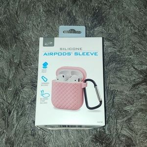 Pink Silicone Airpods Sleeve